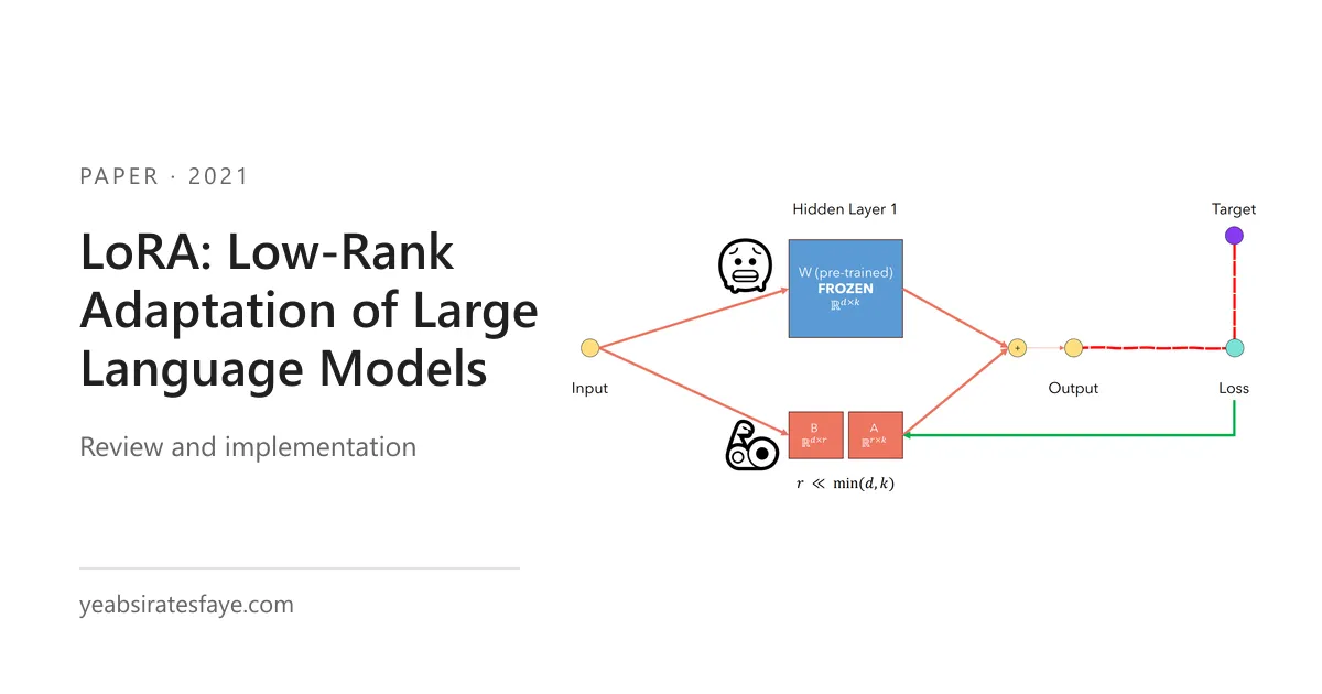 LoRA: Low-Rank Adaptation of Large Language Models